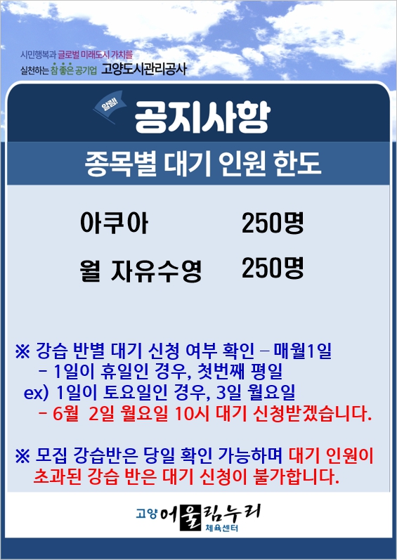 구립체육시설 2개소 주말(토·일요일) 전용사용(대관) 2차 선정 안내