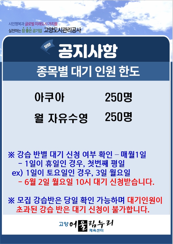 구립체육시설 2개소 주말(토·일요일) 전용사용(대관) 2차 선정 안내